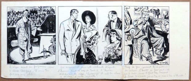 Planche originale de Robert GIGI clown strip vers 1955 proche Poivet | eBay Europe (Buy It Now)