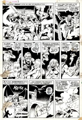 Wally Wood | Tower of Shadows #5 P 5 (Warrior & Semi Nude Queen Battle Demons & a Winged Gargoyle!) 1969 | Romitaman