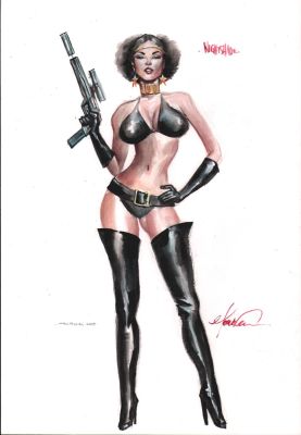 Mark Texeira | Nightshade Full Figure Painted Art - Signed - 2009 | Anthony’s Comic Book Art