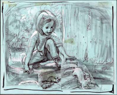 Marlier | Martine, illustration Ã  l’encre de Chine, Ã  la g… | Banque Dessinée