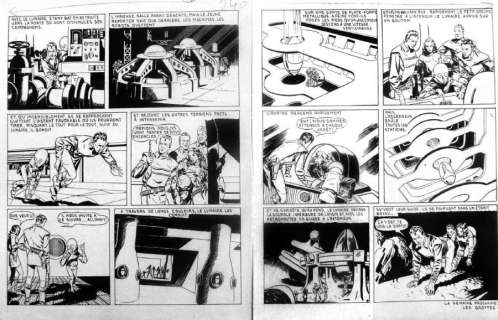 Kline - Â« Stany Beule Â». 2 planches Encre de Chine noire pour les planches