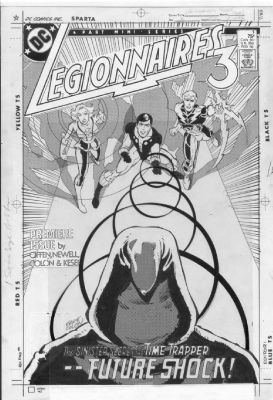 Keith Giffen Ernie Colon | Giffen, Keith & Ernie Colon - Legionnares 3 #1 Cover, Saturn Girl Cosmic Boy Lightening Lad | Cool Lines Art