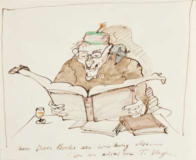 Tomi Ungerer’s droll drawing for Dover Books, gifted to the publisher | misc / divers