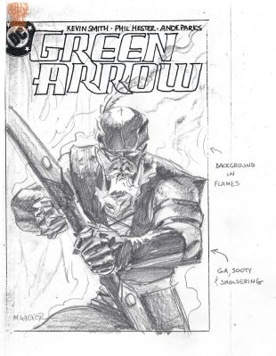 Matt Wagner | Green Arrow 30 Cover Prelim | Will’s Comic Art Page