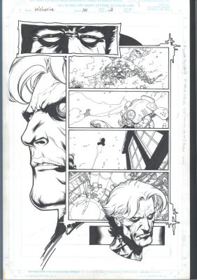 Leinil Yu Dexter Vines | Excellent Leinil Yu Wolverine Page - Splashy Issue Wolverine # 141 Page 12 | Koch Comic Art