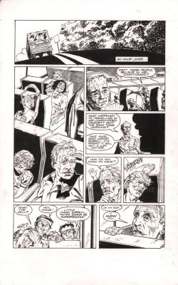 Tony Dezuniga | Large Panel Page with Overheated Bus | Anthony’s Comic Book Art