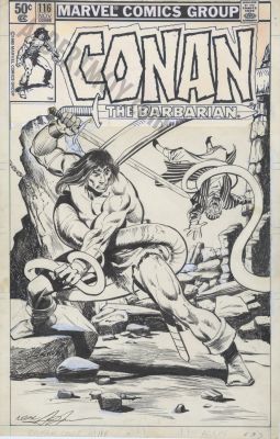 John Buscema, Neal Adams - Conan Issue 116 Page Cover