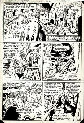 Alex Saviuk, Frank Chiarmonte | Action Comics #528 P 3 (Aquaman in Every Panel with Alien Creatures!) 1981 | Romitaman