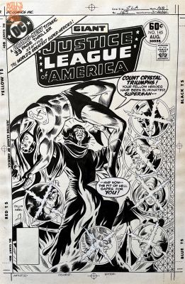 Dick Dillin Jack Abel | Justice League of America 145 Cover (Dc, 1977) Giant-Sized | Will’s Comic Art Page