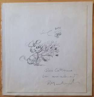 Macherot | Dessin original signé sur feuille, Â« pour… | Geneva Auctions