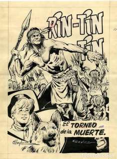 (BD) Dibujo Original de Ricardo Beyloc - El Torneo de la Muerte, Rin-Tin-Tin n.117, 1963