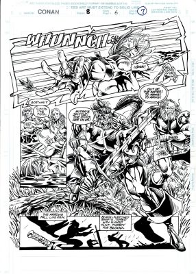 Joe Bennett | Conan #8 P 6 (Conan Battles Madoc Throughout!) 1995 | Romitaman