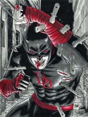 Ruvel Abril | Daredevil (Black Suit) | Next Comic Art