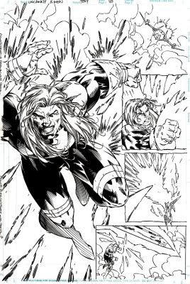 Cedric Nocon, Scott Hanna | Uncanny X-Men #339 Splash (Huge Joseph ’Magneto’s Clone’) 1996 | Romitaman