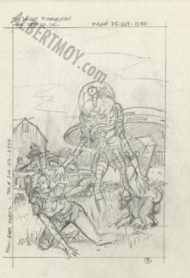 Earl Norem | Mars Attack Issue 1 Page Rough | Albert Moy