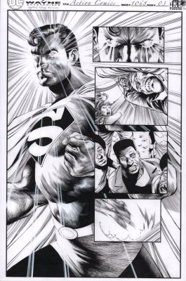 Danny Miki | Action Comics #1068 P.3 - Great Superman Image - Signed - 2024 | Anthony’s Comic Book Art