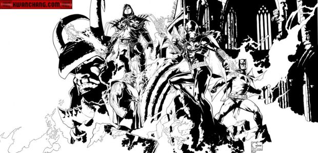 Kevin Nowlan Joe Quesada - Covers / Pinups Issue Batman: Sword of Azrael: Deluxe Edition Page Cover