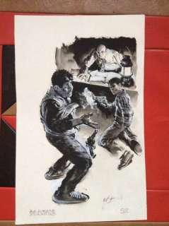 Follet, Rene - Dessin original - Bob Morane - Publié dans La croisiere du Megophias (p.52) - (2008) | Catawiki