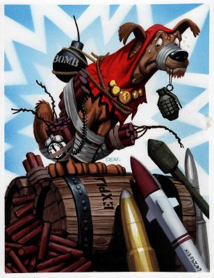 Den Beauvais | Saboteurs - Guardians Published Collectible Fantasy Card Painting (1990S) | Romitaman