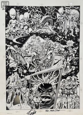 Tom Morgan | Marvel Universe Series 4 Card Art - Nine Cards | Panel Page Art