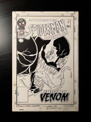 Spider-Man Adventures 10 Venom Original Art Cover by Alex Saviuk signed | eBay US (Buy It Now)