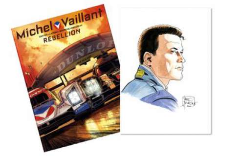 Bourgne, Marc / Bénétrau... | Michel Vaillant Dédicace Ã  l’encre de chine et aquarelle,... | Cornette de St Cyr