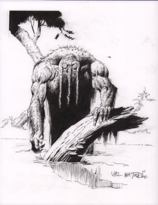 Val Mayerik | Man Thing in the Swamp Commission - Signed | Anthony’s Comic Book Art