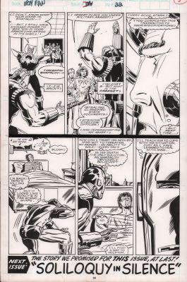 Herb Trimpe | Iron Man #255 P.30 - End Page - 1990 | Anthony’s Comic Book Art