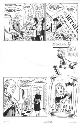 Marcello Rafael Carlo | Planche originale 1 AMICALEMENT VOTRE histoire courte - Le roi de la moutarde - | Galerie Napoléon