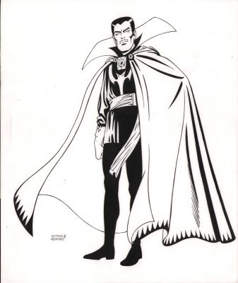 Dan Adkins | Doctor Strange Full Figure Commission - After Ditko - Signed | Anthony’s Comic Book Art