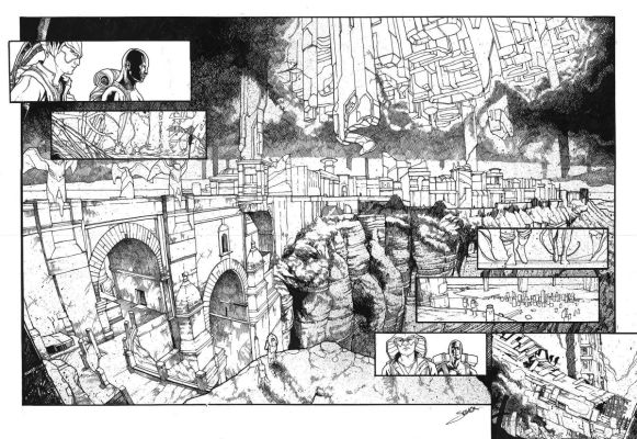Secher Valentin | Double planche originale 24 et 25 - KHAAL CHRONIQUES D’UN EMPEREUR GALACTIQUE - Livre second (T.02) | Galerie Napoléon