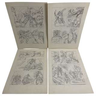 Vintage Comic Book Art Hand Drawing Pencil Sketch Story Board lot 4 | Los Angeles Estate Auction