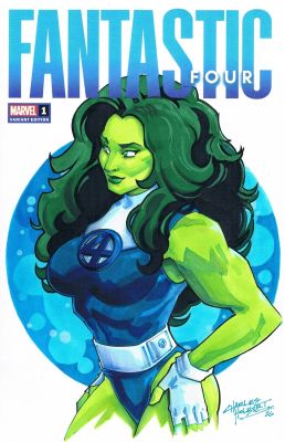 Charles Holbert, Jr | She-Hulk Sketch Cover Marvel | TDArt