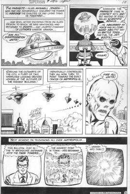 Curt Swan | Swan, Curt - Superman #286 Pg 8, Lex Luthor Faces Parasite, Clark Signed | Cool Lines Art