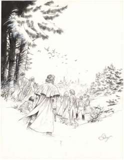 Eric Stalner (né en ... - Lot 617 - * Ils étaient dix - Octobre 1812 Encre de Chine et...