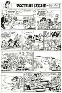 Marc Wasterlain | Docteur Poche, planche originale à l’encre de chine.… | Septimus
