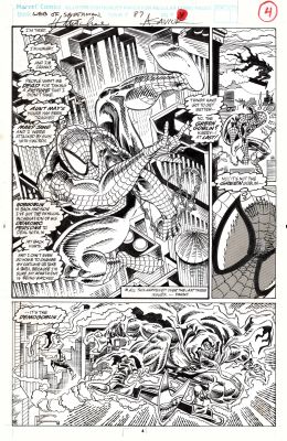Howard Mackie, Sam de La Rosa, Rick Parker, Alex Saviuk | Web of Spider-Man (1985) #87, Pg. 4 By Alex Saviuk & Sam de La Rosa (Demogoblin) 11X17 | ComicArtFans Classifieds