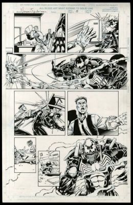 Tom Lyle Spider-Man Venom agenda Original Art!