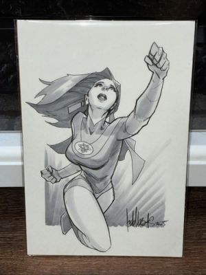 Todd Beats 6x9 inch Atom Eve full body sketch made live on stream | eBay US (Buy It Now)