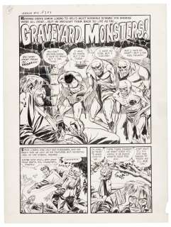 Original Art * JOE CERTA * Graveyard Monsters" * TOMB OF TERROR #4 | PBA Galleries