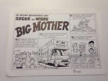 Suske en Wiske Originele pagina - Big Mother  - Page volante - EO - (2001) | Catawiki