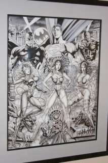 Gonzalo Mayo - Wonder woman, elektra, catwoman, superman, batman, daredevil poster size commission - signed