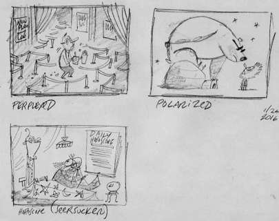 Bob Staake | Washington Post - 3 for 1! ($65.00) | Comic Art Collective