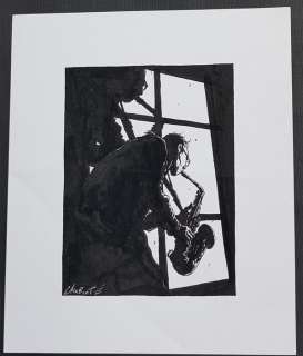 Chabouté  - Dessin original - Le saxophoniste - (2013) | Catawiki