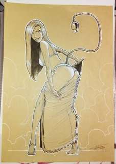 Colon de Franciosi, Thibault  - Dessin original - Sexy pin up - Femme Animale Craft | Catawiki