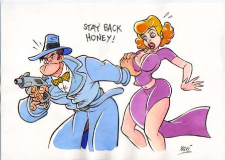 Xavi (Xavier Vives Mateu)  - Original drawing - Stay back, Honey! - (2010) | Catawiki