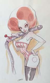 Barbucci  - Grand Dessin Original Couleurs - Skydoll  