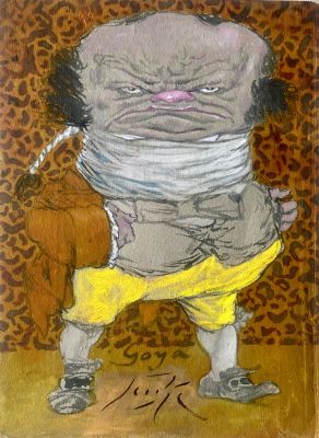 Gradimir Smudja | "Goya" Original illustration on board cm. 14x19. Signed. Code 2104. | Segni e Disegni