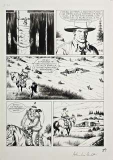 Tavola originale Alessandro Piccinelli Tex n. 611 I Trappers di Yellowstone pag. 39 | Venere Comic Art