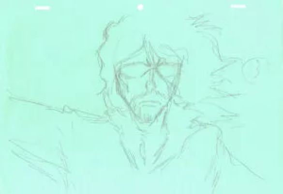 Kubo Tite - Bleach | Correction de genga – Zangetsu – Bleach – 4590 | La Galerie de la Bande Dessinée